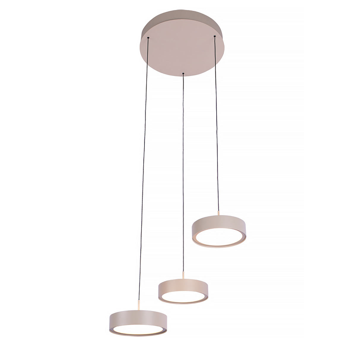 Freelight Hanglamp Alieno 3 lichts Ø 33 cm comfortlift beige