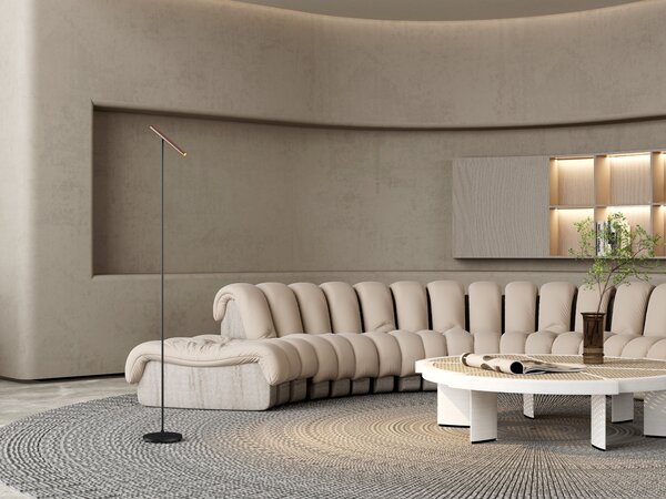 Artdelight Vloerlamp Kansas H 140 cm touch dimmer zwart brons Artdelight Vloerlamp Kansas H 140 cm touch dimmer zwart brons