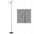 Vloerlamp Kansas H 140 cm touch dimmer zwart mat goud Vloerlamp Kansas H 140 cm touch dimmer zwart mat goud