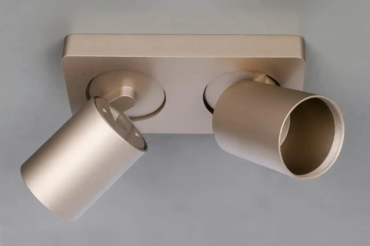 Artdelight Spot Megano 2 lichts balk champagne Artdelight Spot Megano 2 lichts balk champagne