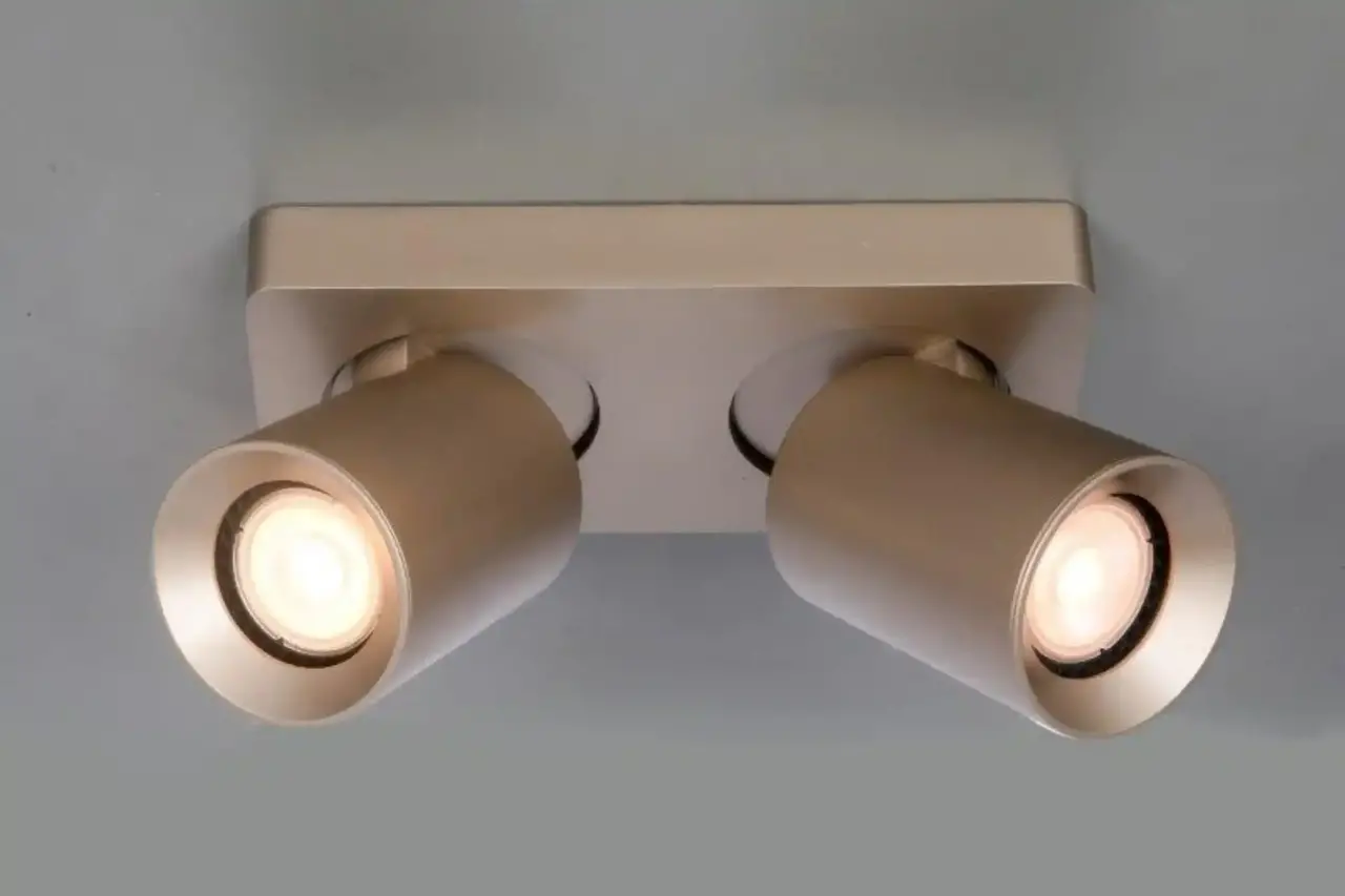 Artdelight Spot Megano 2 lichts balk champagne Artdelight Spot Megano 2 lichts balk champagne