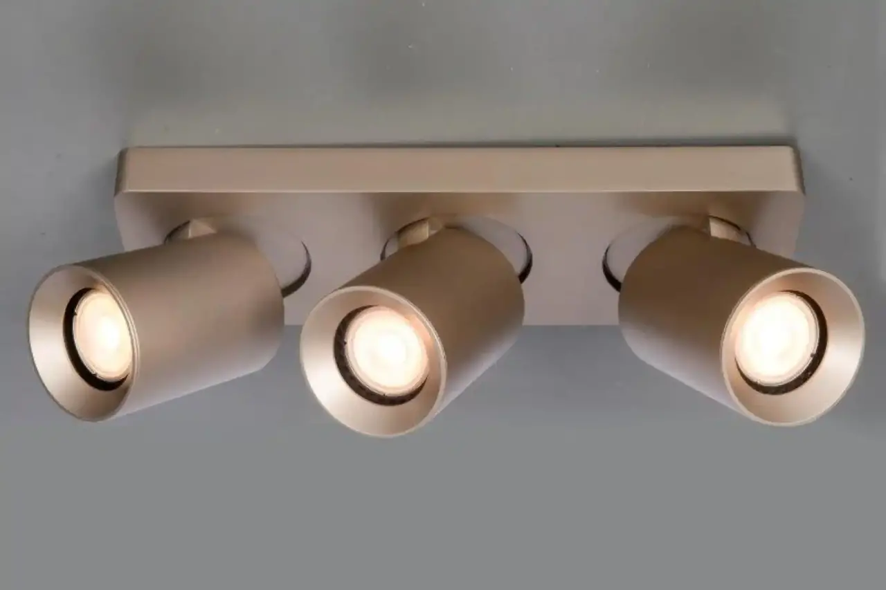 Artdelight Spot Megano 3 lichts balk champagne Artdelight Spot Megano 3 lichts balk champagne