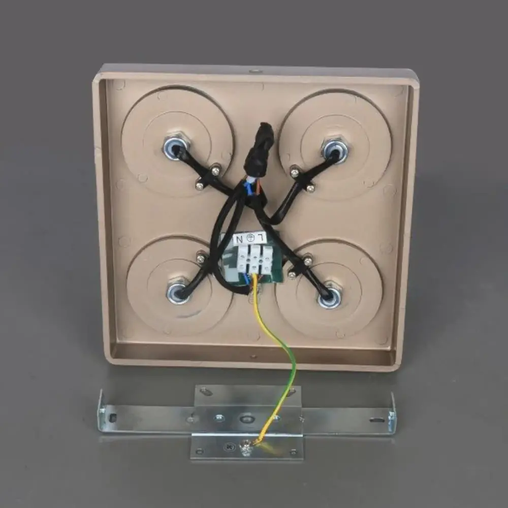 Artdelight Spot Megano 4 lichts vierkant champagne