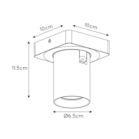 Artdelight Spot Megano 1 lichts antiek brons Artdelight Spot Megano 1 lichts antiek brons