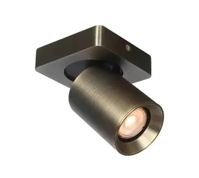Artdelight Spot Megano 1 lichts antiek brons Artdelight Spot Megano 1 lichts antiek brons