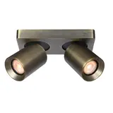 Artdelight Spot Megano 2 lichts balk antiek brons Artdelight Spot Megano 2 lichts balk antiek brons