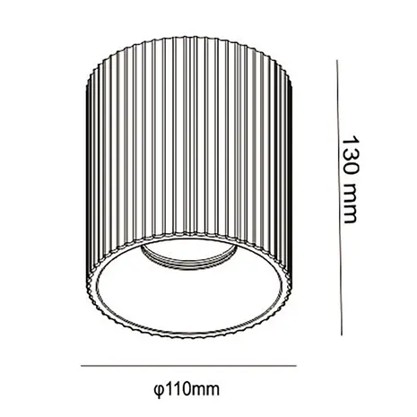 Artdelight Plafondlamp Toulouse ribbel Ø 11 cm gips wit Artdelight Plafondlamp Toulouse ribbel Ø 11 cm gips wit