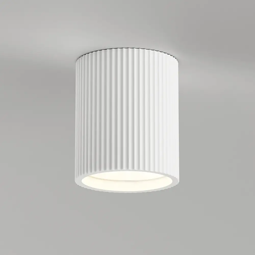 Artdelight Plafondlamp Toulouse ribbel Ø 11 cm gips wit Artdelight Plafondlamp Toulouse ribbel Ø 11 cm gips wit