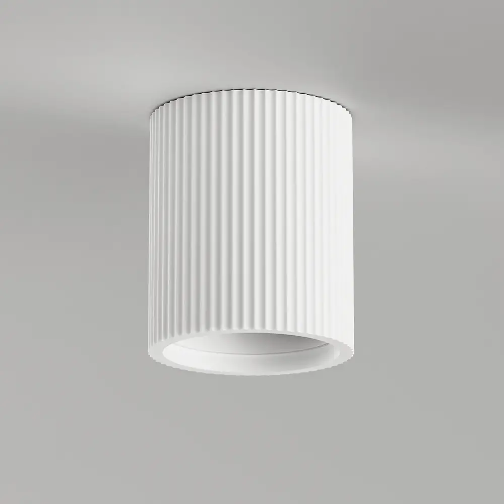 Artdelight Plafondlamp Toulouse ribbel Ø 11 cm gips wit Artdelight Plafondlamp Toulouse ribbel Ø 11 cm gips wit