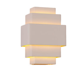 Artdelight Wandlamp Layers B 20 cm wit goud Artdelight Wandlamp Layers B 20 cm wit goud