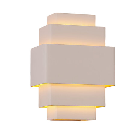 Artdelight Wandlamp Layers B 20 cm wit goud Artdelight Wandlamp Layers B 20 cm wit goud