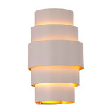 Artdelight Wandlamp Rolls H 22 cm wit goud Artdelight Wandlamp Rolls H 22 cm wit goud