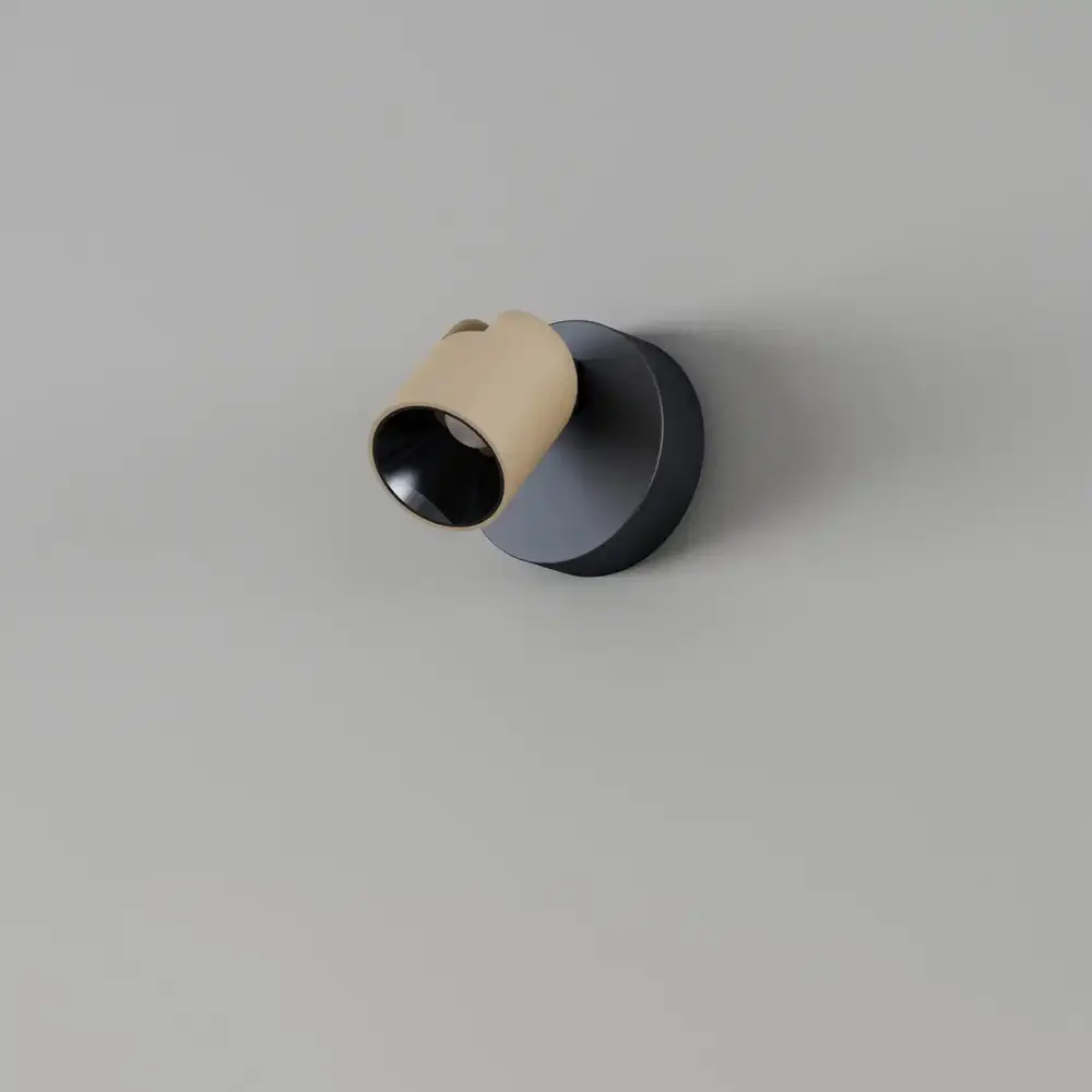 Artdelight Spot Houston 1 lichts zwart champagne