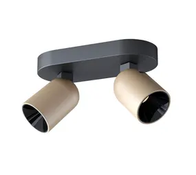 Artdelight Spot Houston 2 lichts L 20 cm zwart champagne Artdelight Spot Houston 2 lichts L 20 cm zwart champagne