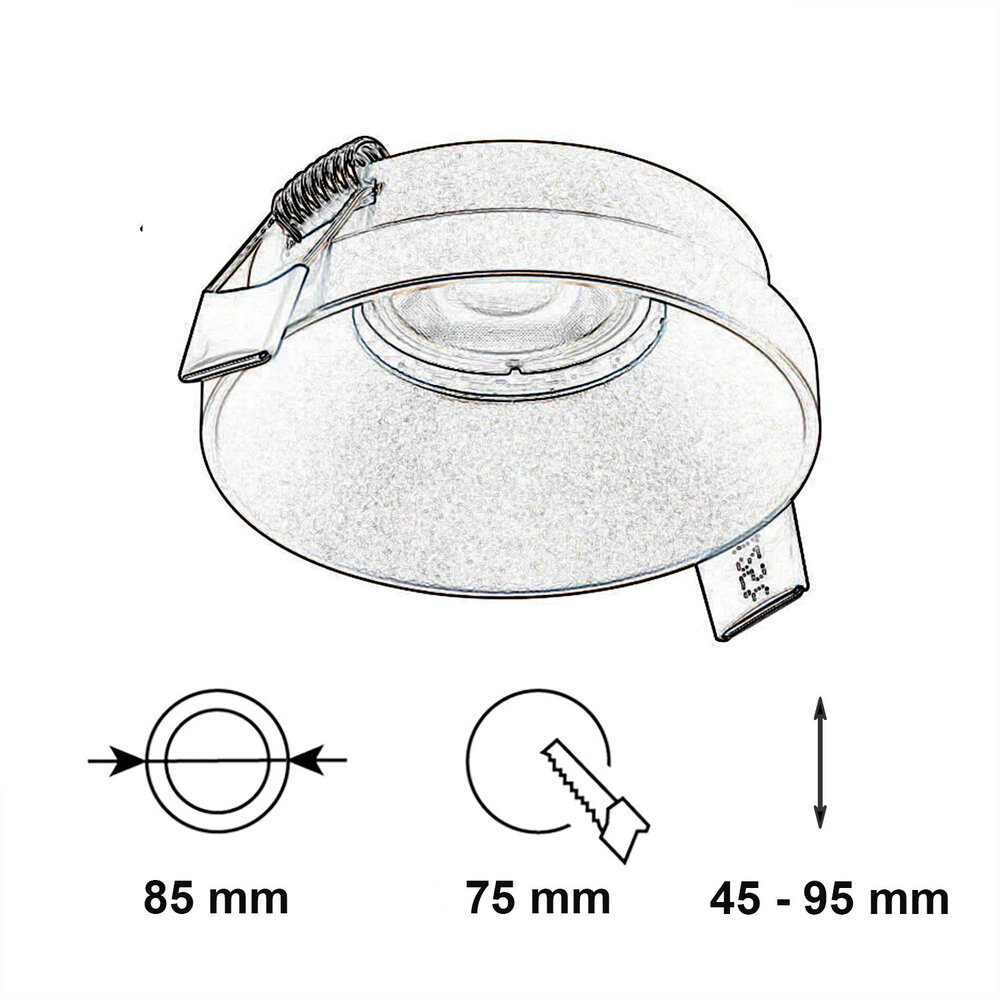 Artdelight Inbouwspot Malmo Ø 8,5 cm antiek brons Artdelight Inbouwspot Malmo Ø 8,5 cm antiek brons