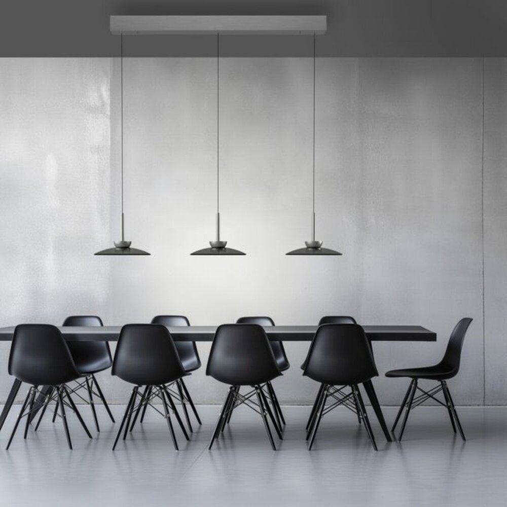 Neuhaus PURE Hanglamp Moon 3 lichts L 140 cm comfortlift donker grijs Neuhaus PURE Hanglamp Moon 3 lichts L 140 cm comfortlift donker grijs