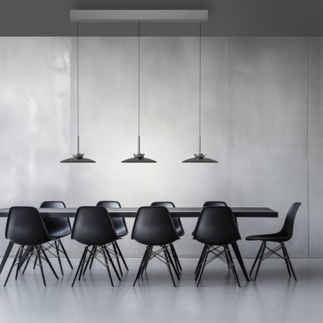 Neuhaus PURE Hanglamp Moon 3 lichts L 140 cm comfortlift donker grijs Neuhaus PURE Hanglamp Moon 3 lichts L 140 cm comfortlift donker grijs