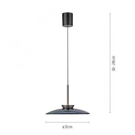 Neuhaus PURE Hanglamp E-Moon e-Lift Ø 50 cm donker grijs Neuhaus PURE Hanglamp E-Moon e-Lift Ø 50 cm donker grijs