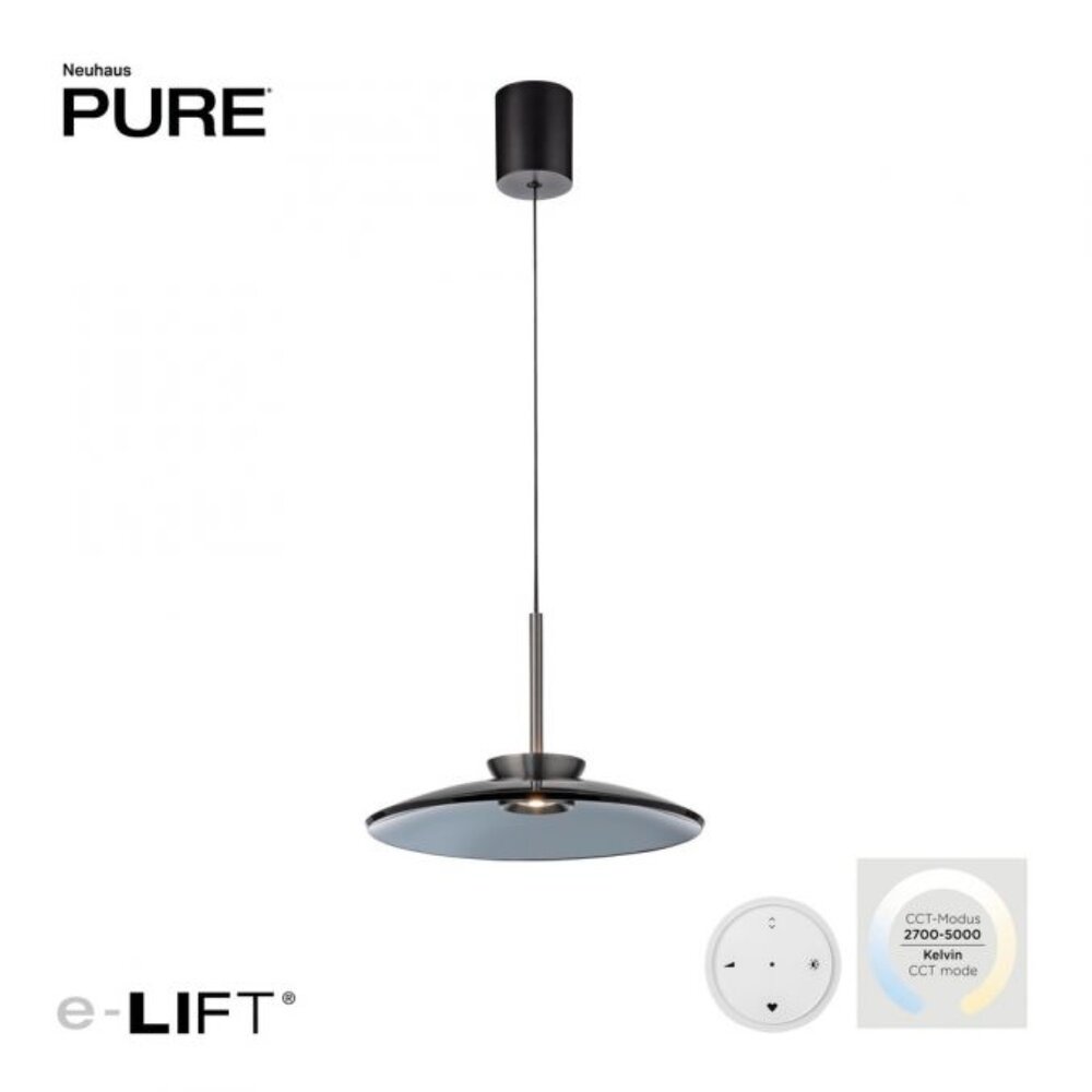 Neuhaus PURE Hanglamp E-Moon e-Lift Ø 50 cm donker grijs Neuhaus PURE Hanglamp E-Moon e-Lift Ø 50 cm donker grijs