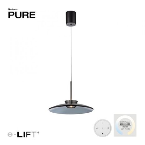Neuhaus PURE Hanglamp E-Moon e-Lift Ø 50 cm donker grijs Neuhaus PURE Hanglamp E-Moon e-Lift Ø 50 cm donker grijs
