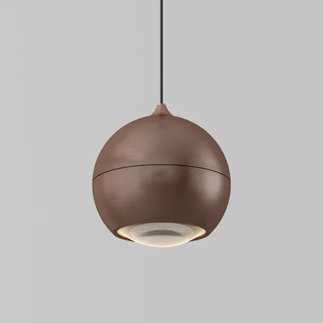 Artdelight Hanglamp Miami 1 lichts Ø 10 cm comfortlift koper brons Artdelight Hanglamp Miami 1 lichts Ø 10 cm comfortlift koper brons