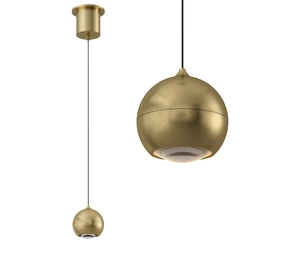 Artdelight Hanglamp Miami 1 lichts Ø 10 cm comfortlift warm goud Artdelight Hanglamp Miami 1 lichts Ø 10 cm comfortlift warm goud