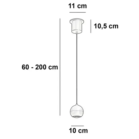 Artdelight Hanglamp Miami 1 lichts Ø 10 cm comfortlift wit Artdelight Hanglamp Miami 1 lichts Ø 10 cm comfortlift wit