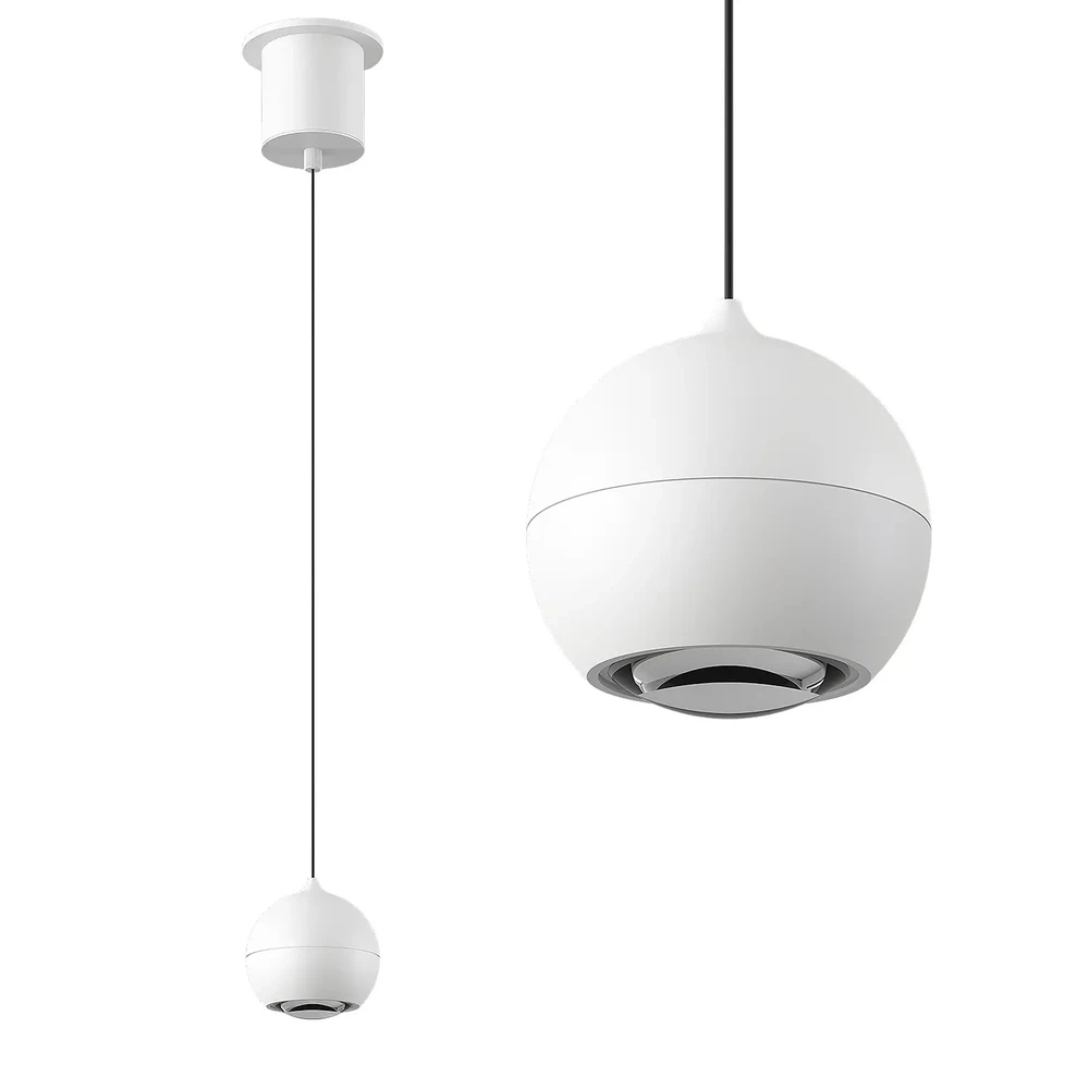 Artdelight Hanglamp Miami 1 lichts Ø 10 cm comfortlift wit Artdelight Hanglamp Miami 1 lichts Ø 10 cm comfortlift wit