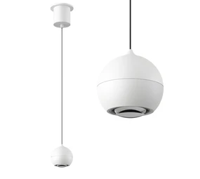 Artdelight Hanglamp Miami 1 lichts Ø 10 cm comfortlift wit Artdelight Hanglamp Miami 1 lichts Ø 10 cm comfortlift wit