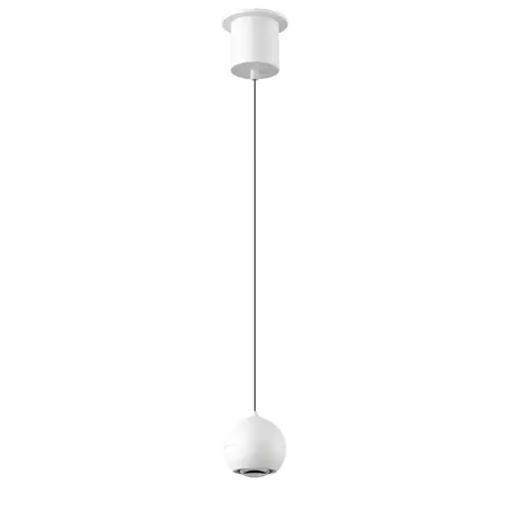 Artdelight Hanglamp Miami 1 lichts Ø 10 cm comfortlift wit Artdelight Hanglamp Miami 1 lichts Ø 10 cm comfortlift wit