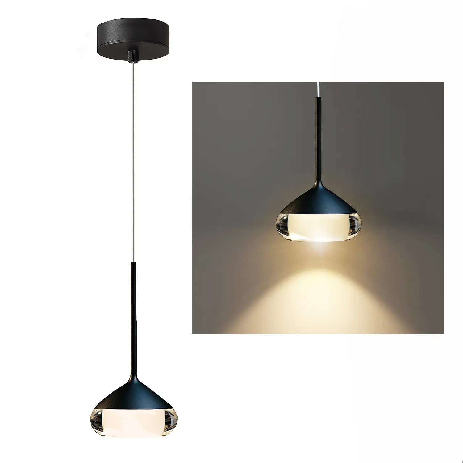 Artdelight Hanglamp Phoenix 1 lichts Ø 12 cm zwart