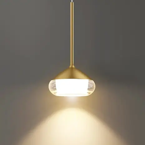 Artdelight Hanglamp Phoenix 1 lichts Ø 12 cm mat goud Artdelight Hanglamp Phoenix 1 lichts Ø 12 cm mat goud