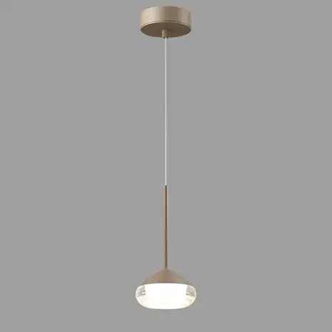 Artdelight Hanglamp Phoenix 1 lichts Ø 12 cm champagne