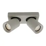Artdelight Spot Megano 2 lichts balk zijdegrijs Artdelight Spot Megano 2 lichts balk zijdegrijs
