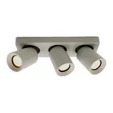 Artdelight Spot Megano 3 lichts balk zijdegrijs Artdelight Spot Megano 3 lichts balk zijdegrijs