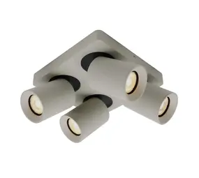 Artdelight Spot Megano 4 lichts vierkant zijdegrijs Artdelight Spot Megano 4 lichts vierkant zijdegrijs