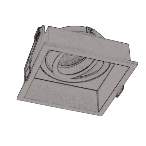 Artdelight Inbouwspot Rex vierkant 9,2 cm zwart Artdelight Inbouwspot Rex vierkant 9,2 cm zwart