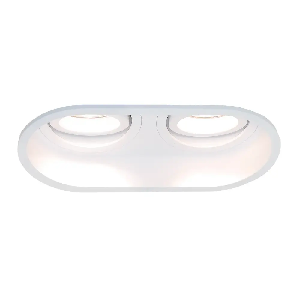 Artdelight Inbouwspot Rex 2 lichts ovaal wit