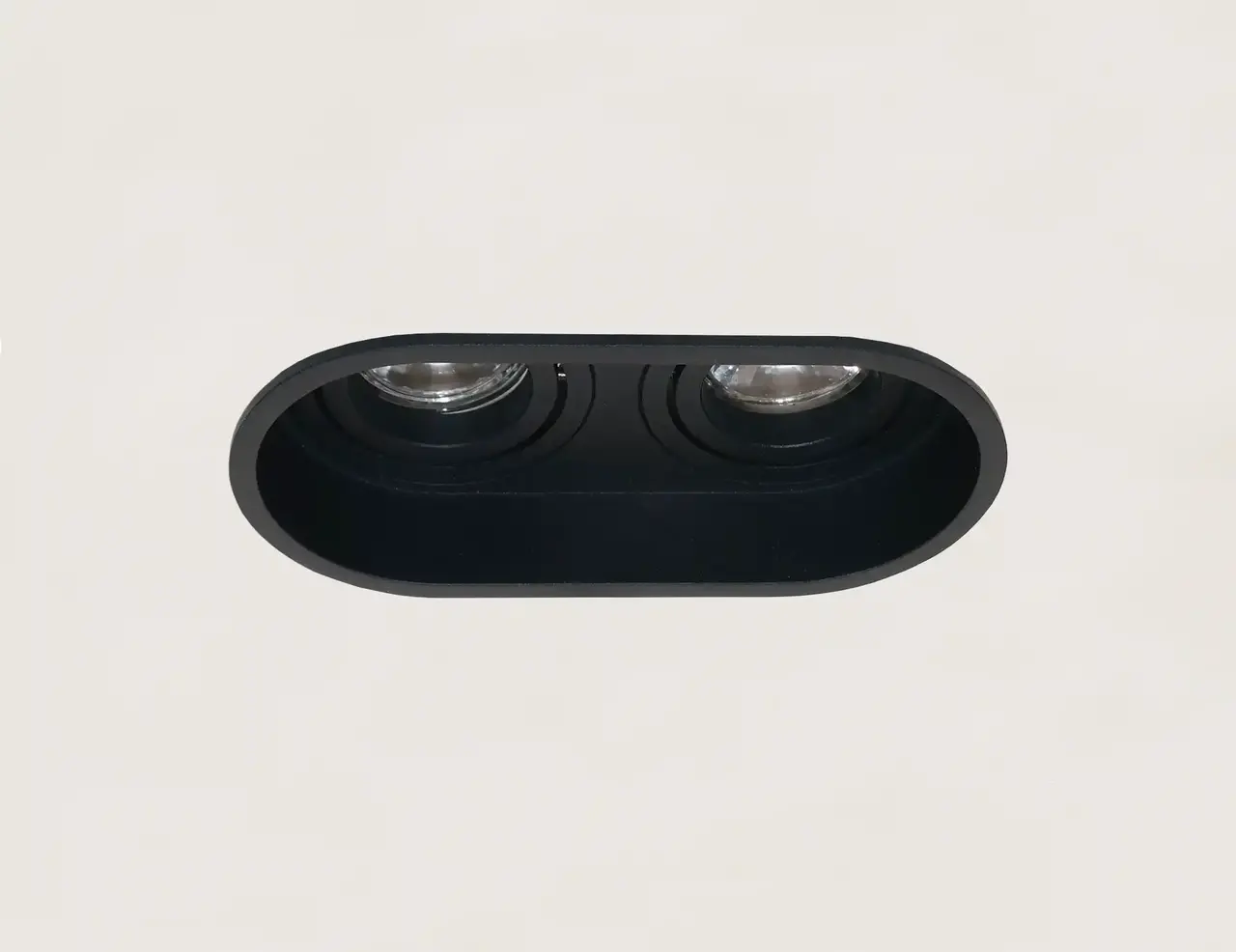 Artdelight Inbouwspot Rex 2 lichts ovaal zwart Artdelight Inbouwspot Rex 2 lichts ovaal zwart