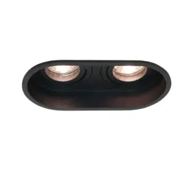 Artdelight Inbouwspot Rex 2 lichts ovaal zwart Artdelight Inbouwspot Rex 2 lichts ovaal zwart