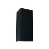 Artdelight Wandlamp Dante XL 2 lichts 24 x 10 cm zwart goud