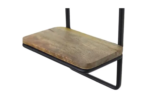 HSM Collection Wijnrek Mandoline wand 4 flessen H 70 cm hout zwart HSM Collection Wijnrek Mandoline wand 4 flessen H 70 cm hout zwart