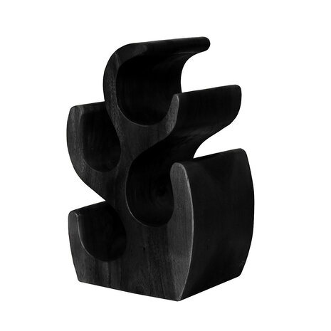 HSM Collection Wijnrek Vins staand 4 flessen H 40 cm donker hout HSM Collection Wijnrek Vins staand 4 flessen H 40 cm donker hout