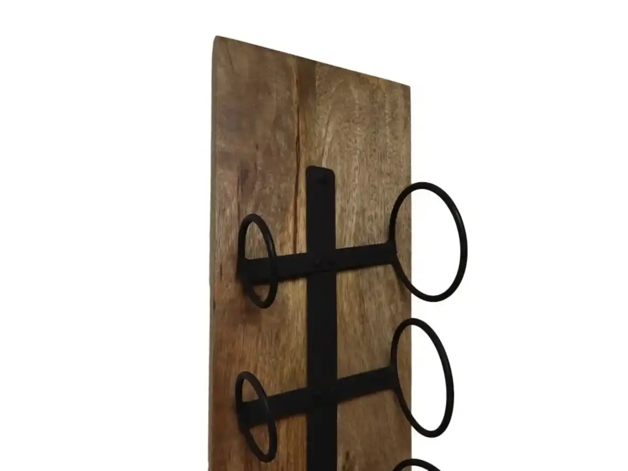 HSM Collection Wijnrek Champin wand 6 flessen H 100 cm hout zwart HSM Collection Wijnrek Champin wand 6 flessen H 100 cm hout zwart