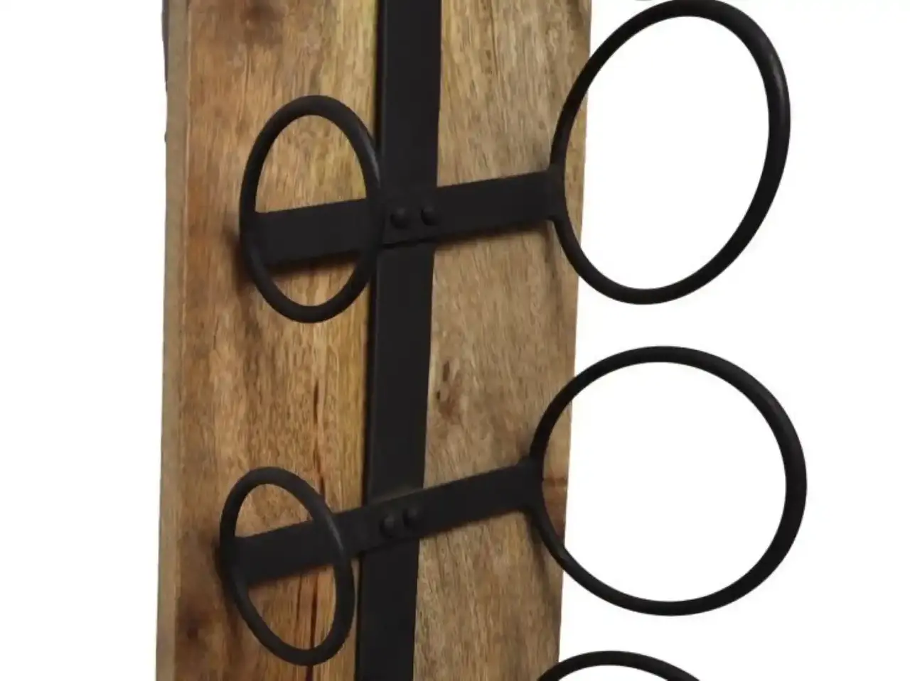 HSM Collection Wijnrek Champin wand 6 flessen H 100 cm hout zwart HSM Collection Wijnrek Champin wand 6 flessen H 100 cm hout zwart