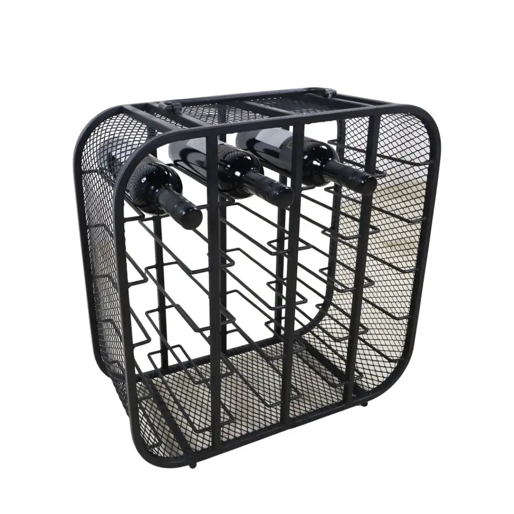 HSM Collection Wijnrek Clambou staand 20 flessen H 55 cm zwart HSM Collection Wijnrek Clambou staand 20 flessen H 55 cm zwart