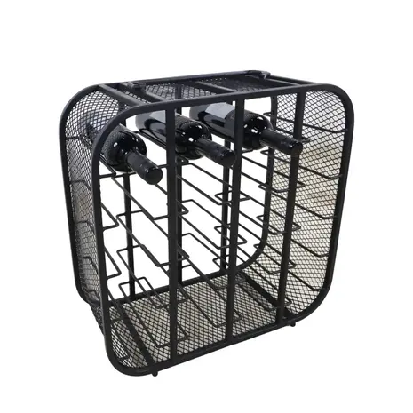 HSM Collection Wijnrek Clambou staand 20 flessen H 55 cm zwart HSM Collection Wijnrek Clambou staand 20 flessen H 55 cm zwart