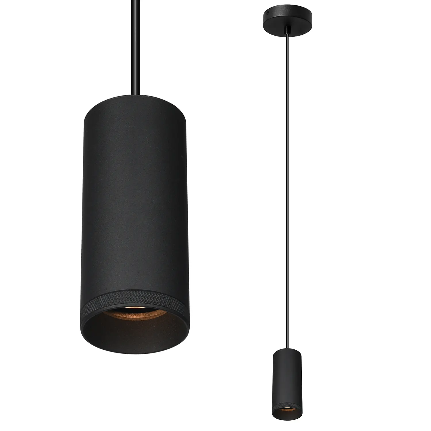 Artdelight Hanglamp Milano 1 lichts 15 cm zwart