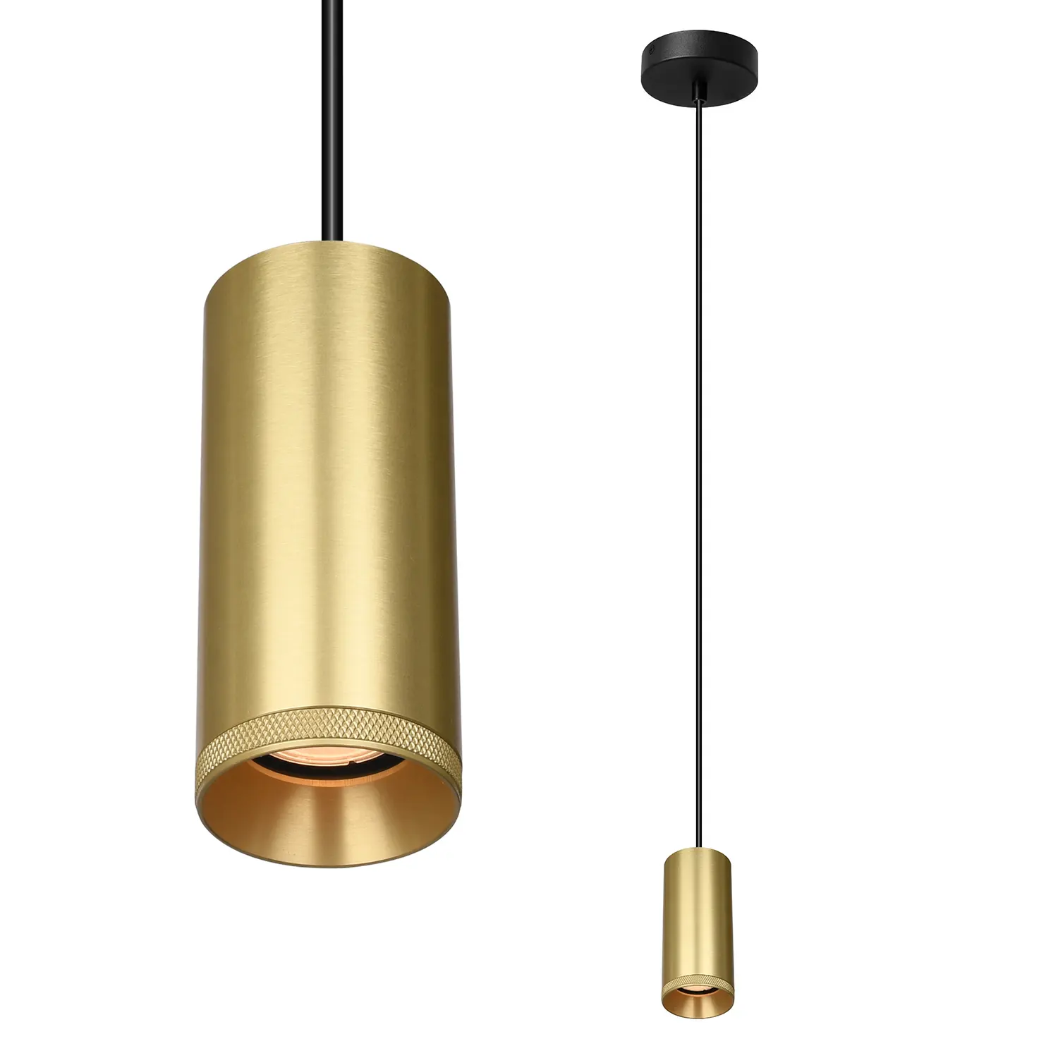Artdelight Hanglamp Milano 1 lichts 15 cm mat goud