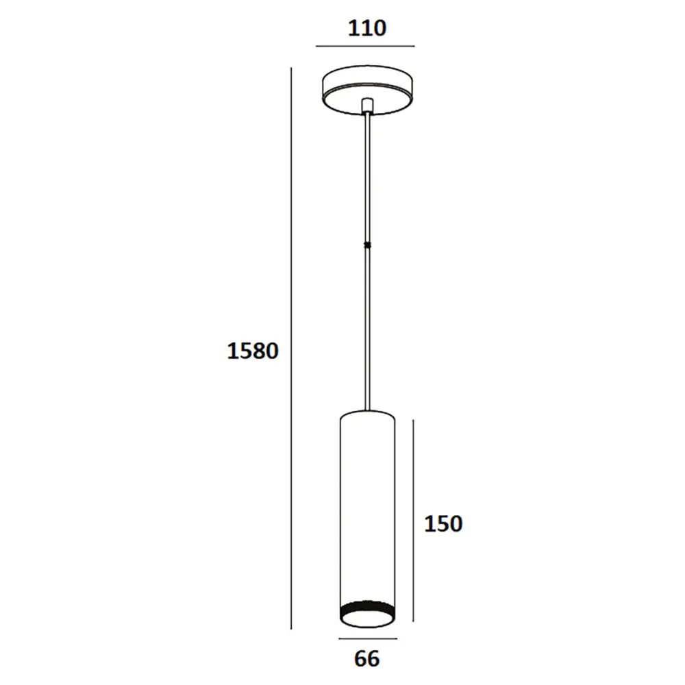 Artdelight Hanglamp Milano 1 lichts 15 cm wit Artdelight Hanglamp Milano 1 lichts 15 cm wit